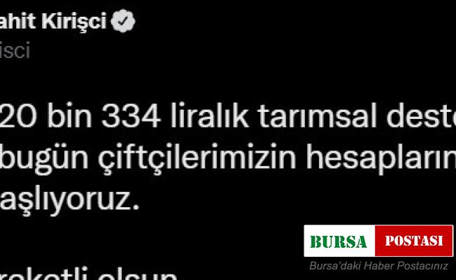 116 milyon liralık tarımsal destek ödemeleri, çiftçilerin hesaplarına aktarılmaya başladı