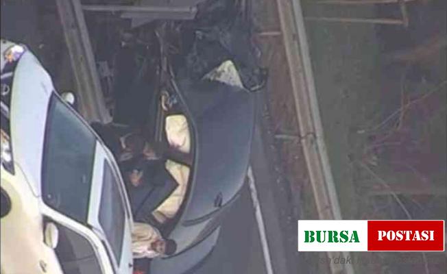 15 Temmuz Şehitler Köprüsü çıkışı feci kaza: 2 yaralı