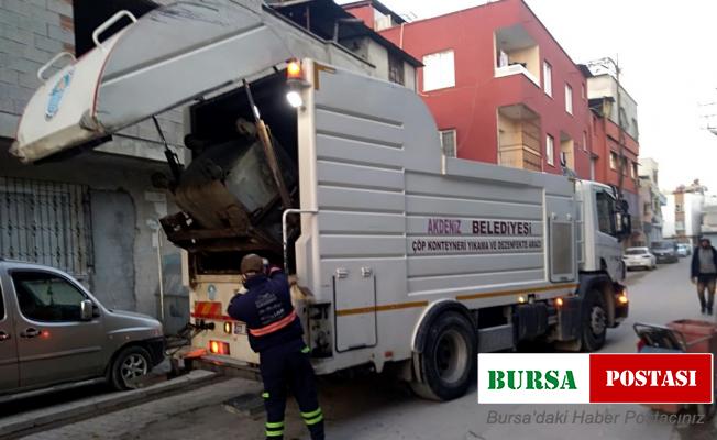 Akdeniz’de ekipler 7/24 temizlik hizmeti veriyor