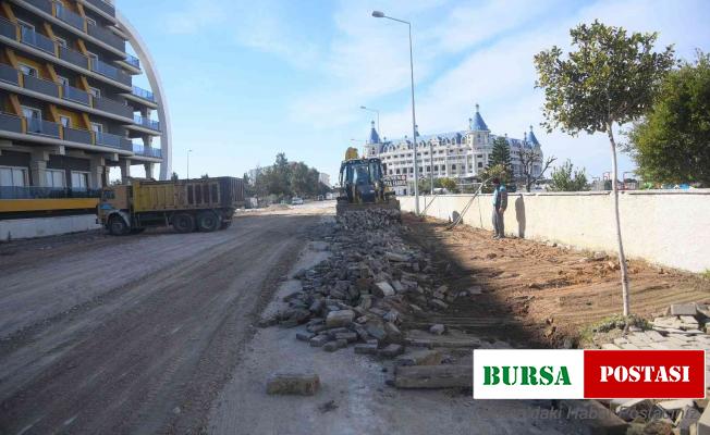 Alanya Türkler’de 12 bin metrekare parke yol çalışması