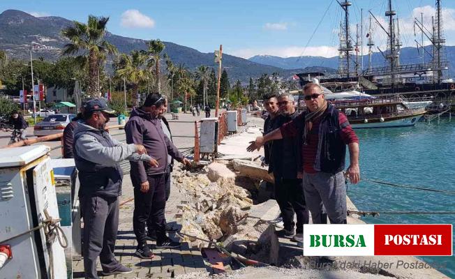 Alanya’da teknecilerin ’çöken iskele’ isyanı