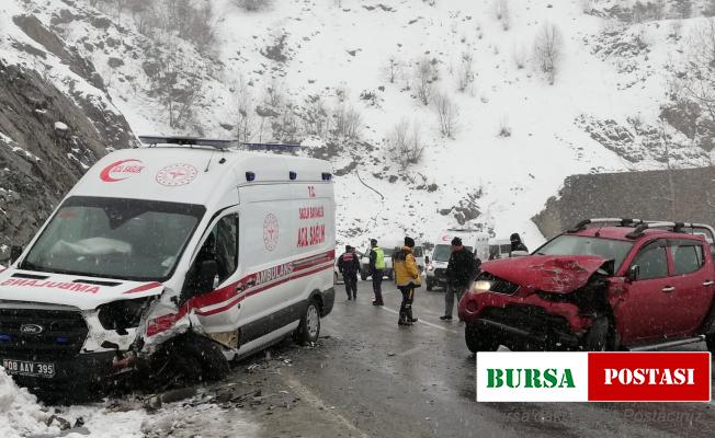 Artvin’de hasta taşıyan ambulans kaza yaptı: 2 yaralı