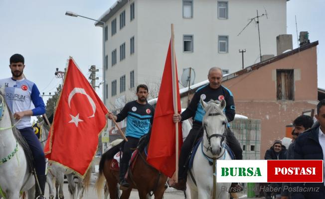 Aşkale’de kar üstünde cirit nefes kesti