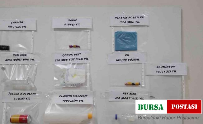 Atıkların yok olma süresini gösteren panolar hazırlandı