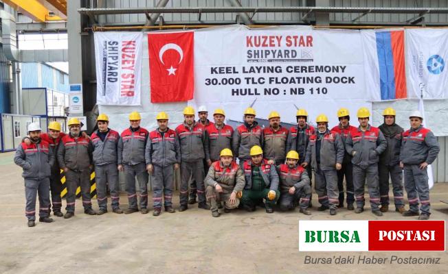 Atomflot FSUE için inşa edilen yüzer limanın ’keel laying’ töreni düzenlendi