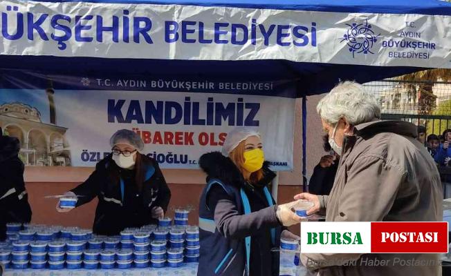 Aydın Büyükşehir Belediyesi’nden Berat Kandili’nde helva hayrı