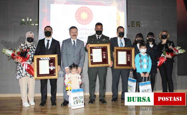 Aydın’da 3 gaziye Devlet Övünç Madalya Beratı takdim edildi