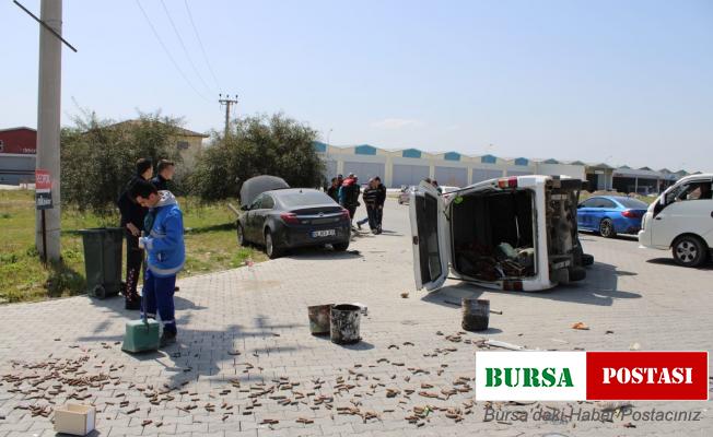 Aydın’da devrilen araçtaki 3 kişi yaralandı