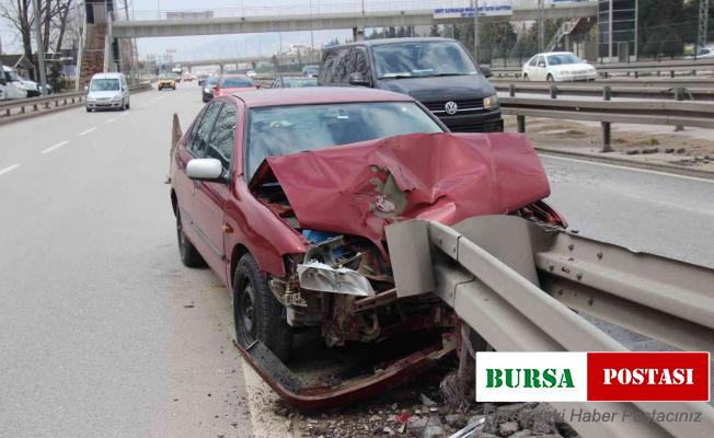 Bariyer otomobile ok gibi saplandı