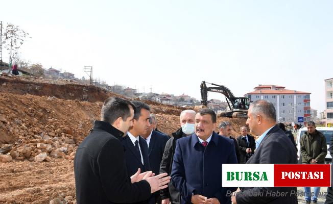 Başkan Gürkan, güney kuşak yolunda incelemelerde bulundu