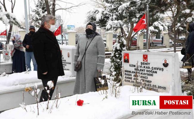 Başkan Palancıoğlu şehitliği ziyaret etti