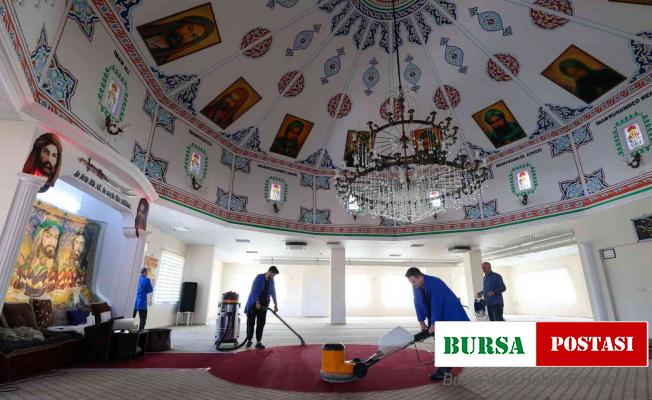 Buca’daki ibadethanelerde Ramazan temizliği