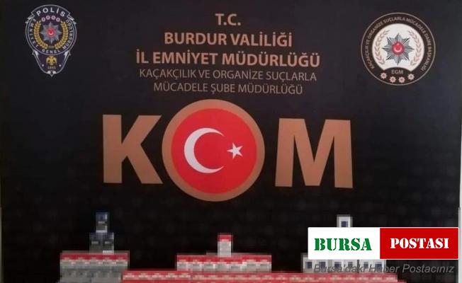 Burdur’da kaçak 550 paket sigara ele geçirildi