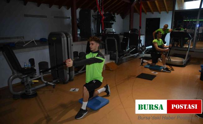 Bursaspor kondüsyon salonunda çalıştı