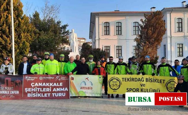 Çanakkale Tekirdağ’dan Başlar Şehitleri Anma Bisiklet Turu düzenlendi