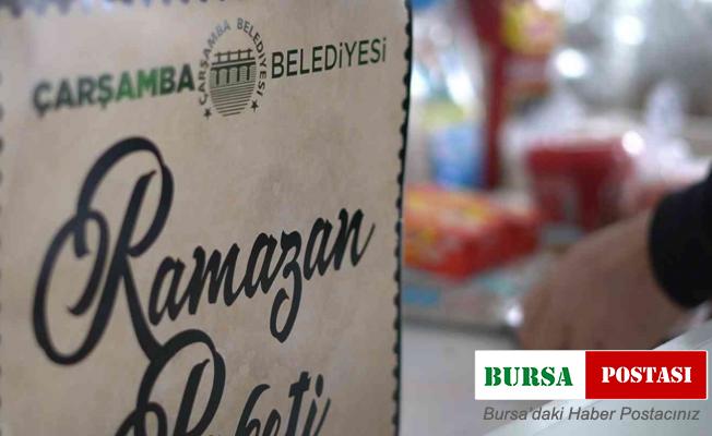 Çarşamba Belediyesi’nden 750 aileye market kartı, bin 300 aileye erzak yardımı