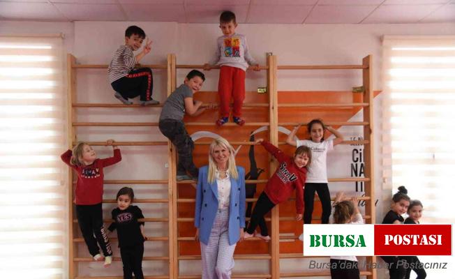 Çocuklardan jimnastik kursuna büyük ilgi