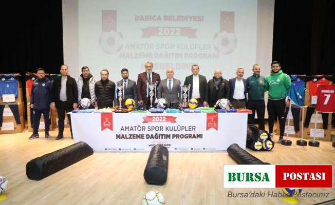 Darıca Belediyesi’nden amatör spor kulüplerine malzeme desteği