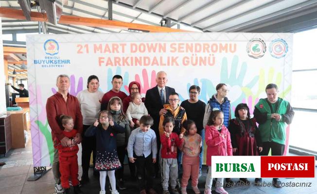 Denizli’de özel çocuklar için kutlama programı düzenlendi