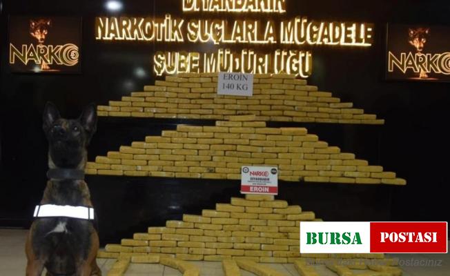 Diyarbakır’da 140 kilogram eroin ele geçirilmesiyle ilgili bir şüpheli tutuklandı