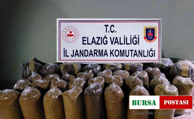 Elazığ’da 215 kilogram kaçak tütün ele geçirildi
