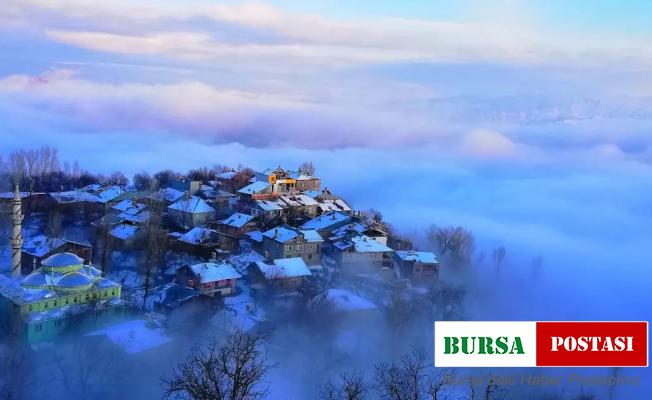 Elazığ’ın şirin köyünde sis güzelliği