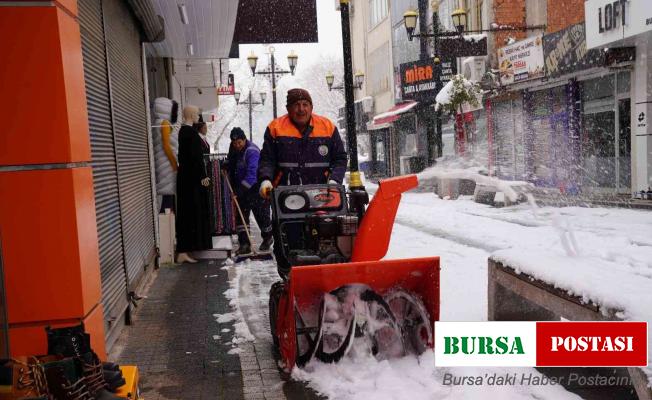 Erbaa’da karla mücadele