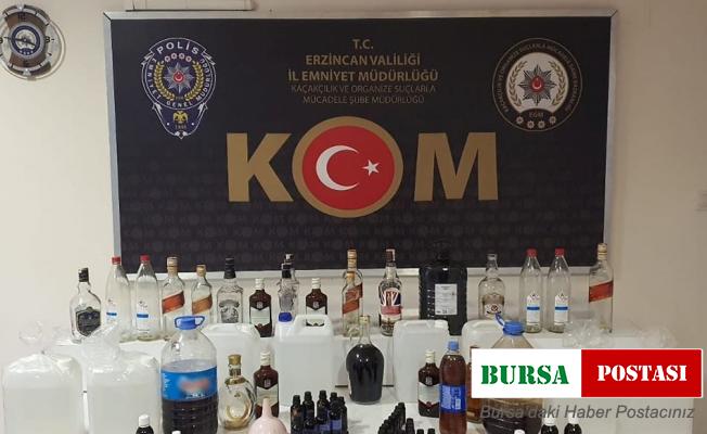 Erzincan’da sahte içki operasyonu