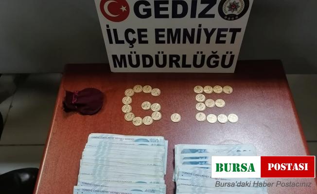 Gediz’de sahte altın ele geçirildi