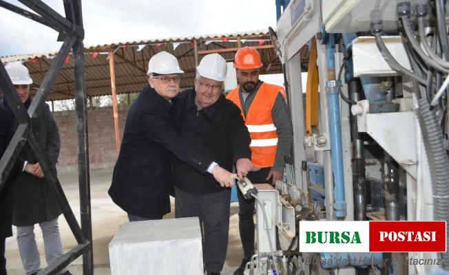 Gömeç’te Kilit Parke Taş Beton Blok Üretim Tesisi hizmete girdi