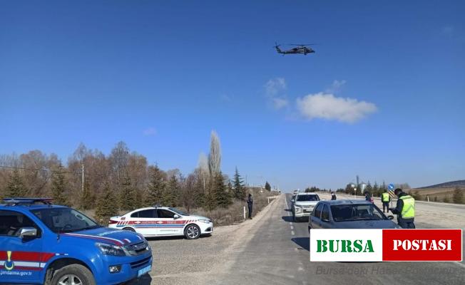 Helikopter destekli trafik denetimi yapıldı