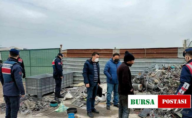 Jandarmadan hurda ve ikinci el malzeme alım satım yerlerine denetim