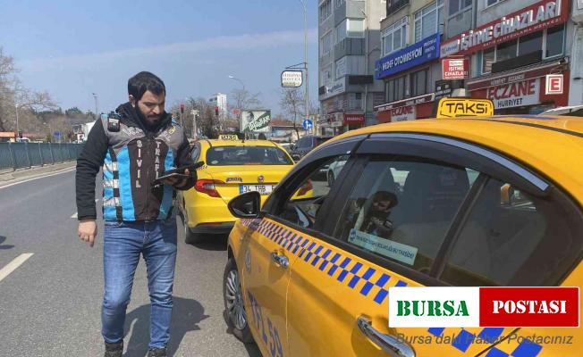 Kadıköy’de çalışma belgesi olmayan taksiciye bin 823 TL ceza