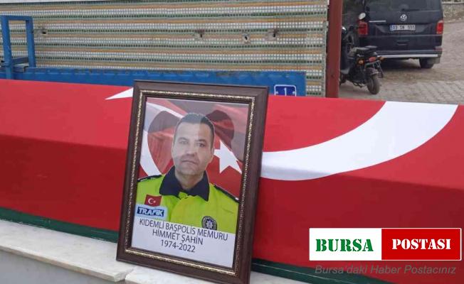Kalp krizi sonucu vefat eden polis memuru toprağa verildi