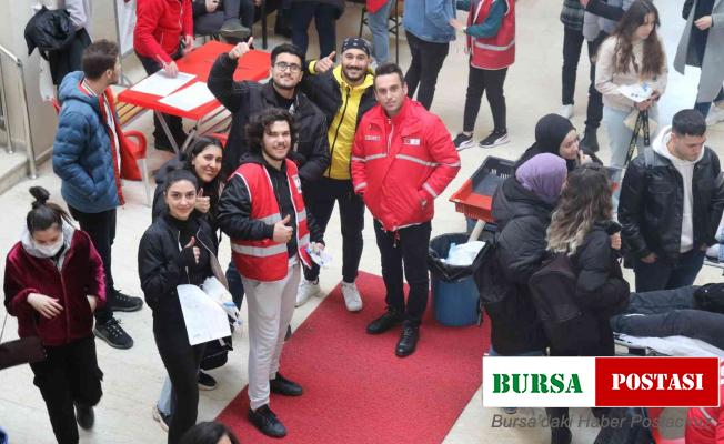 Kan bağışı kampanyasına öğrencilerden yoğun ilgi