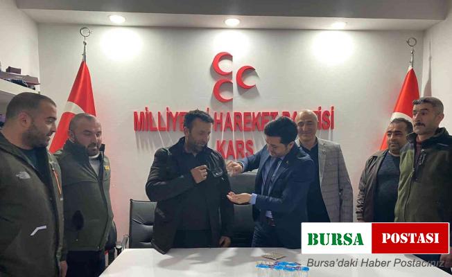 Kars’ta İYİ Parti’den istifa edenler MHP’ye katıldı
