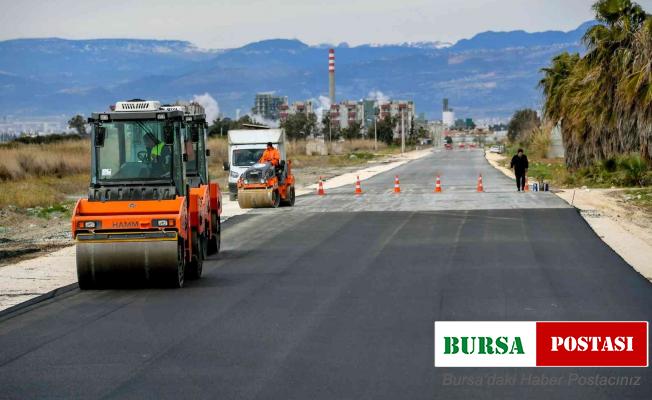 Kazanlı sahil yolunda çalışmalar aralıksız sürüyor