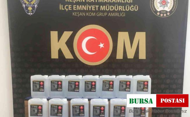 Keşan polisinden sahte içki operasyonu