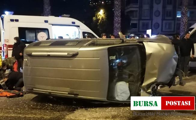Kontrolden çıkan araç takla attı 1 yaralı