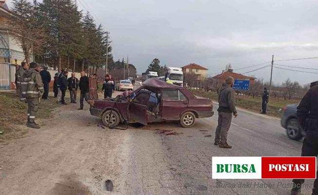 Köpeğe çarpmamak için manevra yapan otomobil kaza yaptı