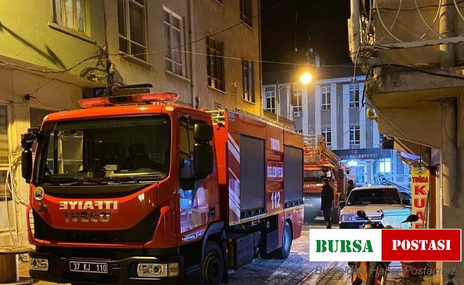 Korkutan baca yangını büyümeden söndürüldü