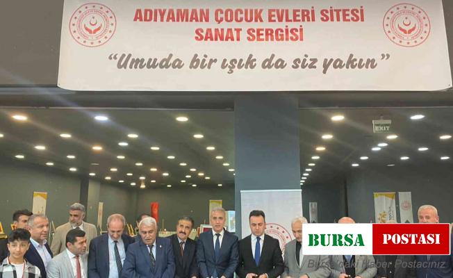 Koruma altında bulunan çocuklardan sergi