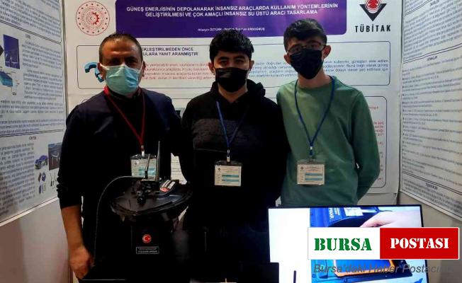 Liseli öğrenciler suyun üstünde ve altında aynı anda arama yapan cihaz geliştirdi