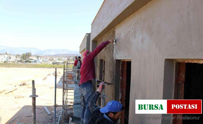 Manavgat hal inşaatında ince işçilik çalışmaları