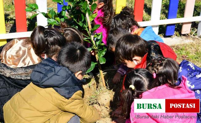 Manavgat’ta 120 çocuk fidan dikti
