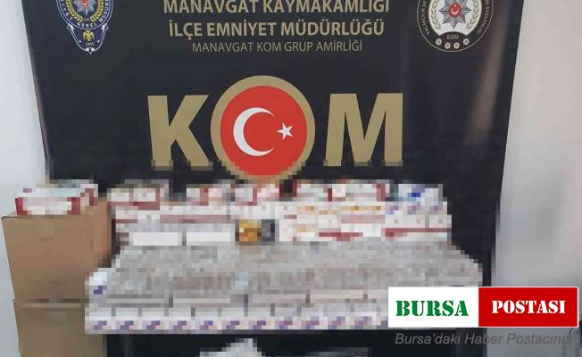 Manavgat’ta kaçak sigara ve tütün operasyonu