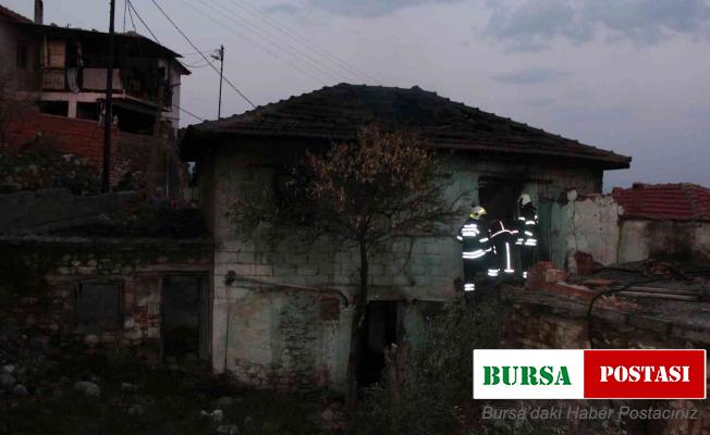 Metruk binada korkutan yangın