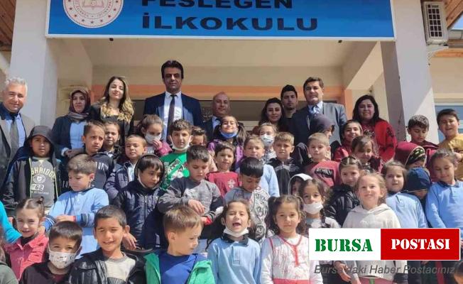 Milas Fesleğen İlkokulu kütüphaneye kavuştu