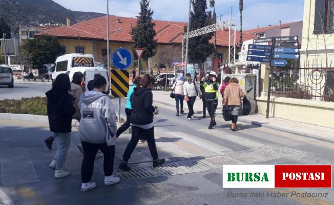 Milas’ta öncelik yayanın uygulaması yapıldı