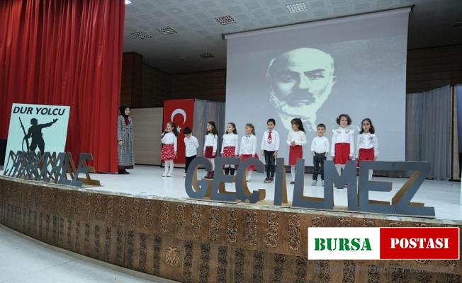 Minik öğrencilerden “Çanakkale Şehitlerine” adlı program